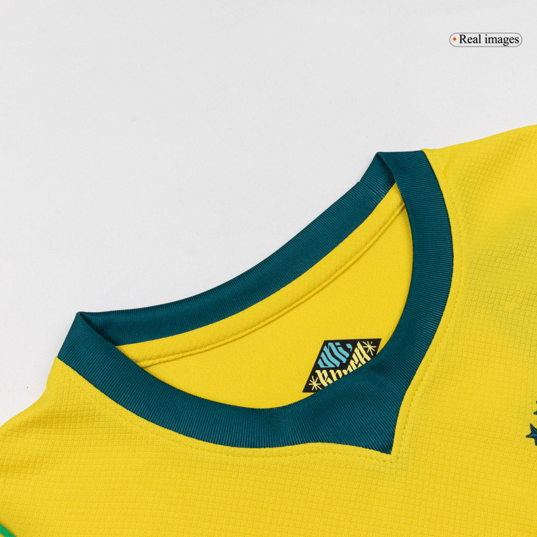 Kid's Brazil Home Soccer Jersey Kit(Jersey+Shorts) World Cup 2026 Yellow