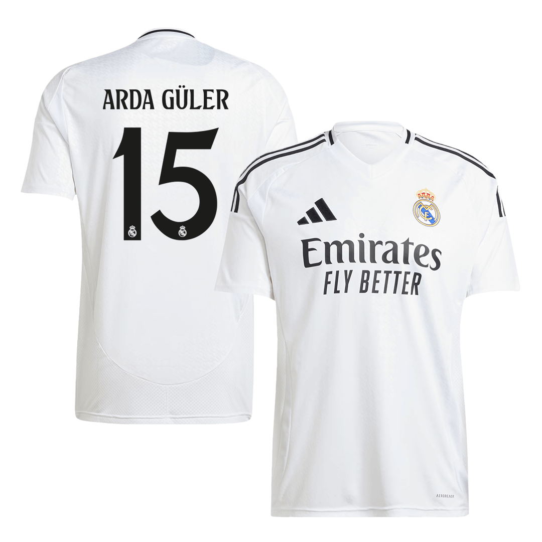 Real Madrid ARDA GÜLER #15 Home Jersey 2024/25 - Football Shirt | SmartJerseys | Official Quality