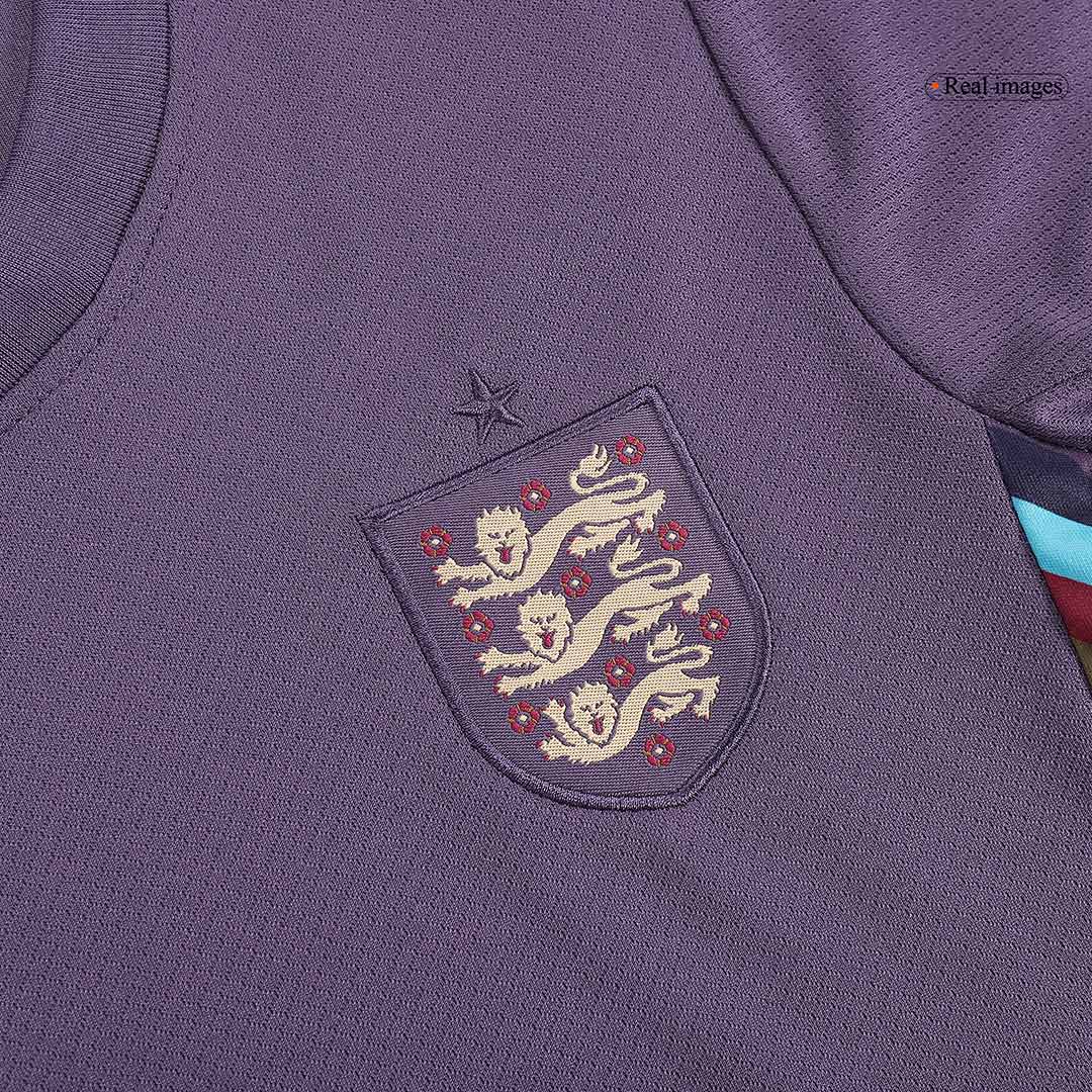 Camiseta de visitante de Inglaterra para la Eurocopa 2024 para niños (camiseta y pantalón corto)