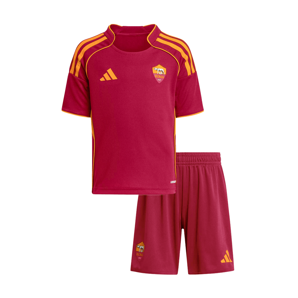 Kid's Roma Home Soccer Jersey Kit 25/26 Red - Football Shirt | SmartJerseys | Official Quality