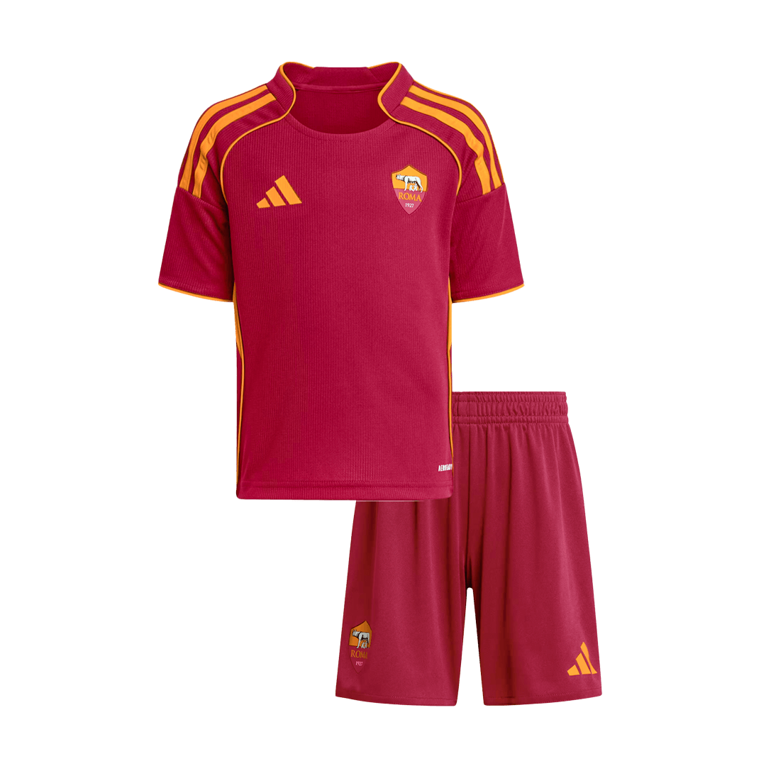 Kid's Roma Home Soccer Jersey Kit 25/26 Red - Football Shirt | SmartJerseys | Official Quality