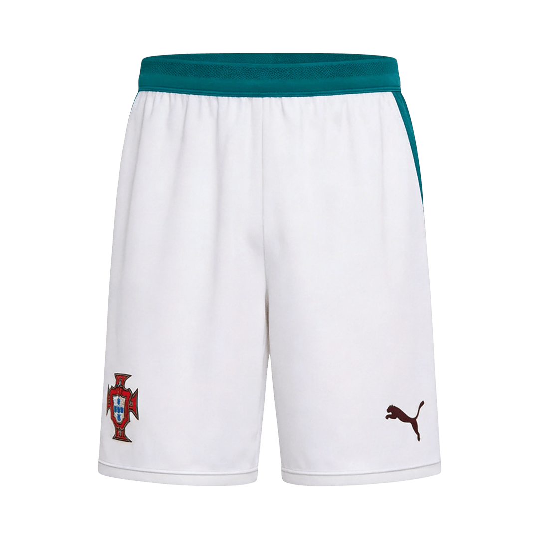 Portugal Away Soccer Jersey Kit (Jersey+Shorts) World Cup 2026 White&Green