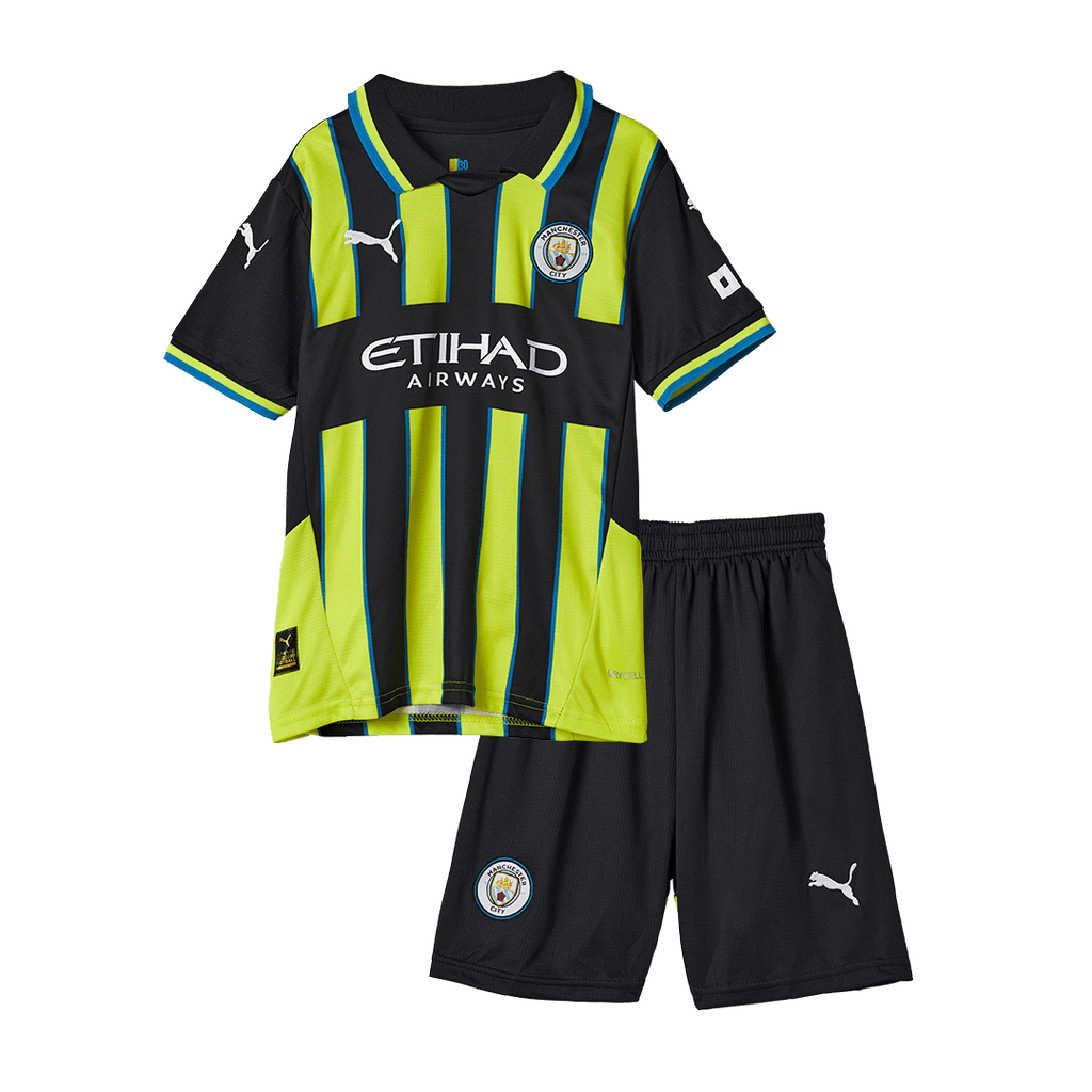 Manchester City Away Soccer Jersey Kit 2024/25 Kids(Jersey+Shorts)
