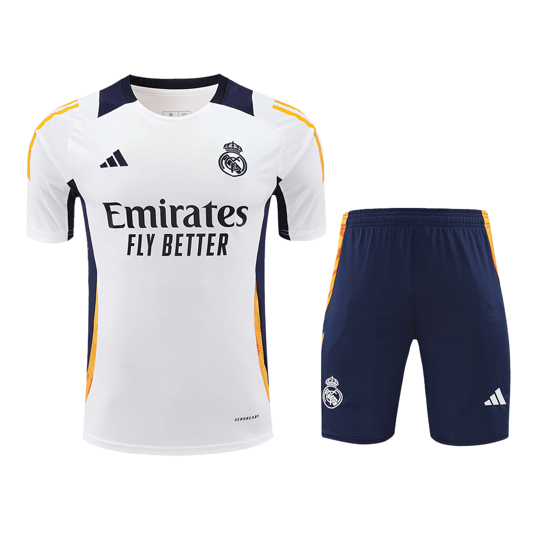 Real Madrid Pre-Match Training Soccer Jersey Kit 2024/25 (Jersey+Shorts) - Football Shirt | SmartJerseys | Official Quality