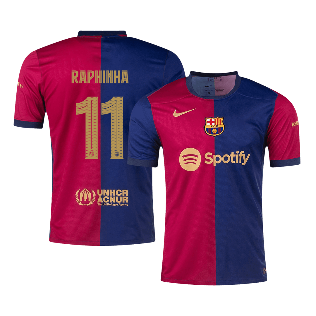 Barcelona RAPHINHA #11 Home Soccer Jersey 2024/25 - UCL Edition - Football Shirt | SmartJerseys | Official Quality