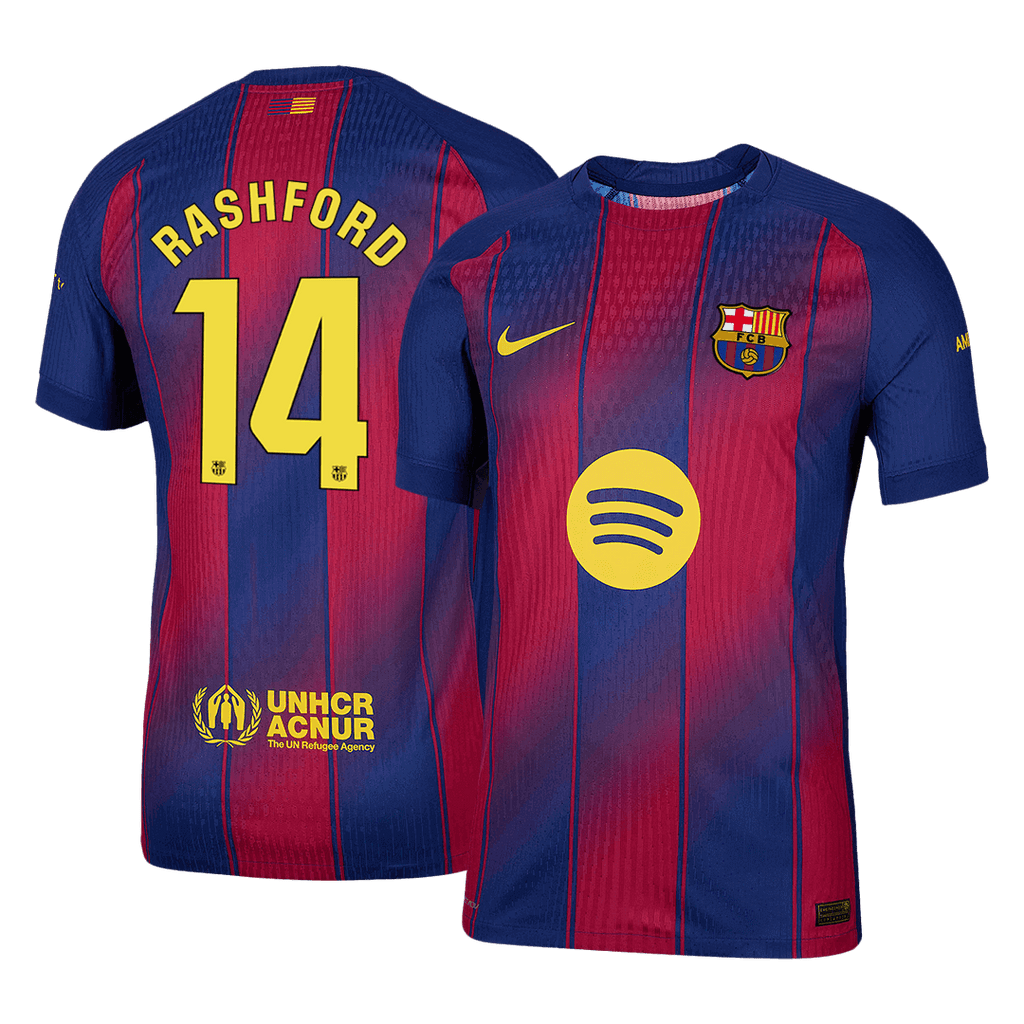 Barcelona RASHFORD #14 Home Soccer Jersey Authentic 2025/26 - Football Shirt | SmartJerseys | Official Quality