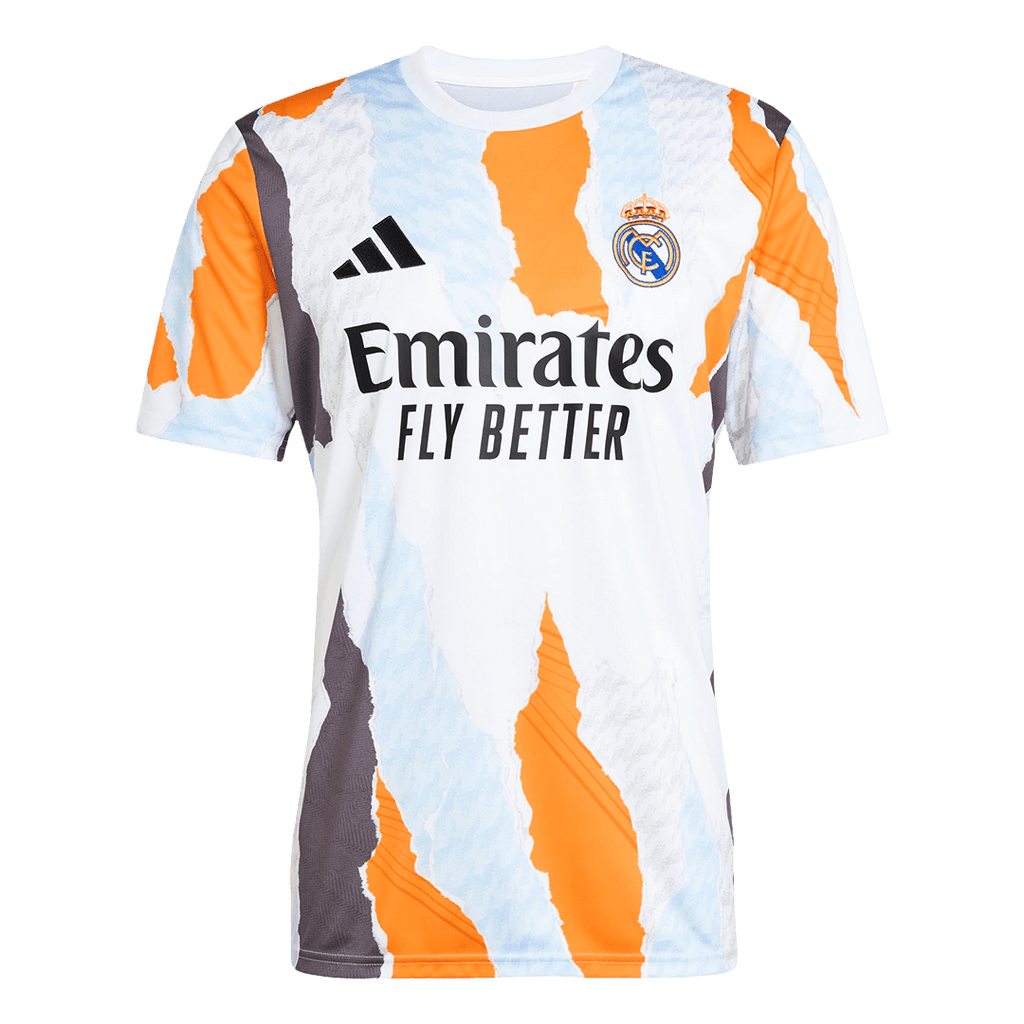 Real Madrid Pre-Match Training Soccer Jersey 2024/25 - White - Football Shirt | SmartJerseys | Official Quality
