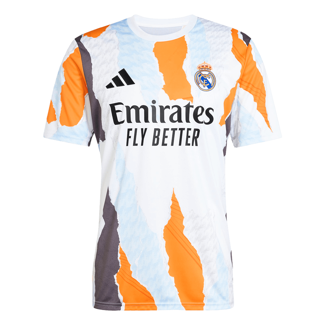 Real Madrid Pre-Match Training Soccer Jersey 2024/25 - White - Football Shirt | SmartJerseys | Official Quality