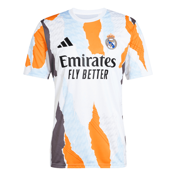 Real Madrid Pre-Match Training Soccer Jersey 2024/25 - White - Football Shirt | SmartJerseys | Official Quality
