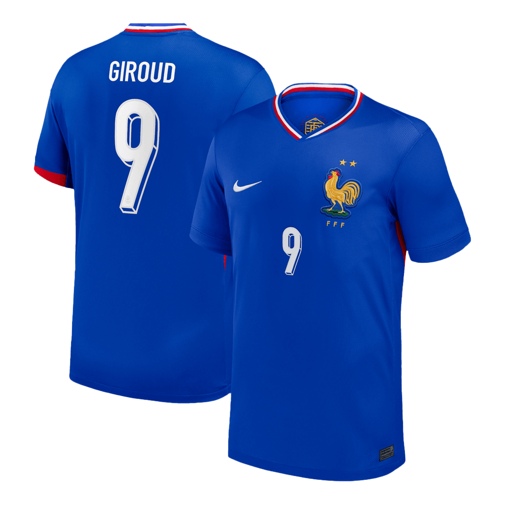 GIROUD #9 France Euro Home Soccer Jersey 2024 Blue - Football Shirt | SmartJerseys | Official Quality