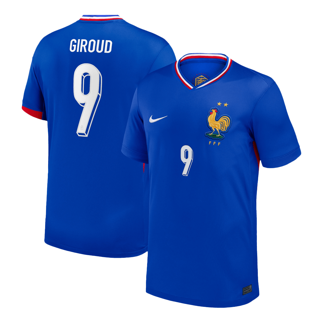 GIROUD #9 France Euro Home Soccer Jersey 2024 Blue - Football Shirt | SmartJerseys | Official Quality