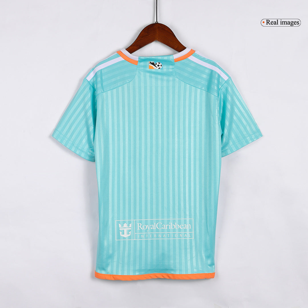 Camiseta de visitante del Inter Miami CF 2024 para niños (camiseta y pantalón corto)