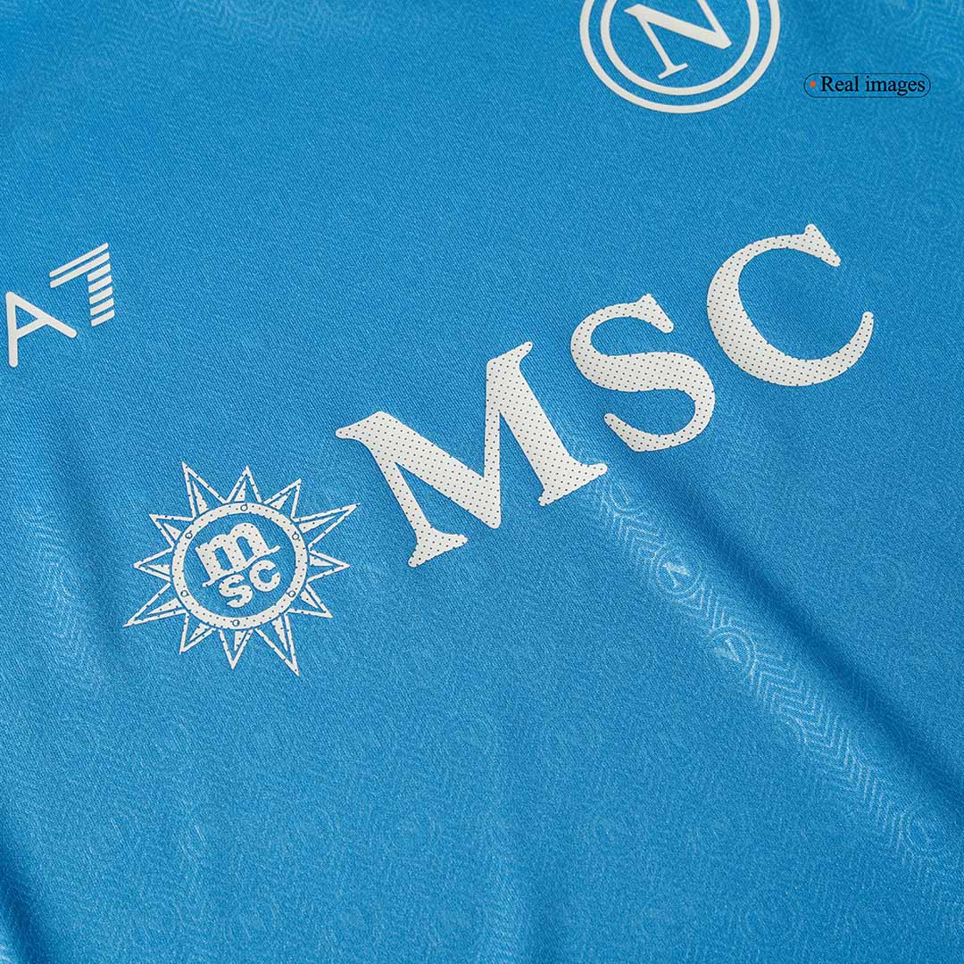 Camiseta de fútbol local del Napoli 2024/25 para niños (camiseta y pantalón corto)