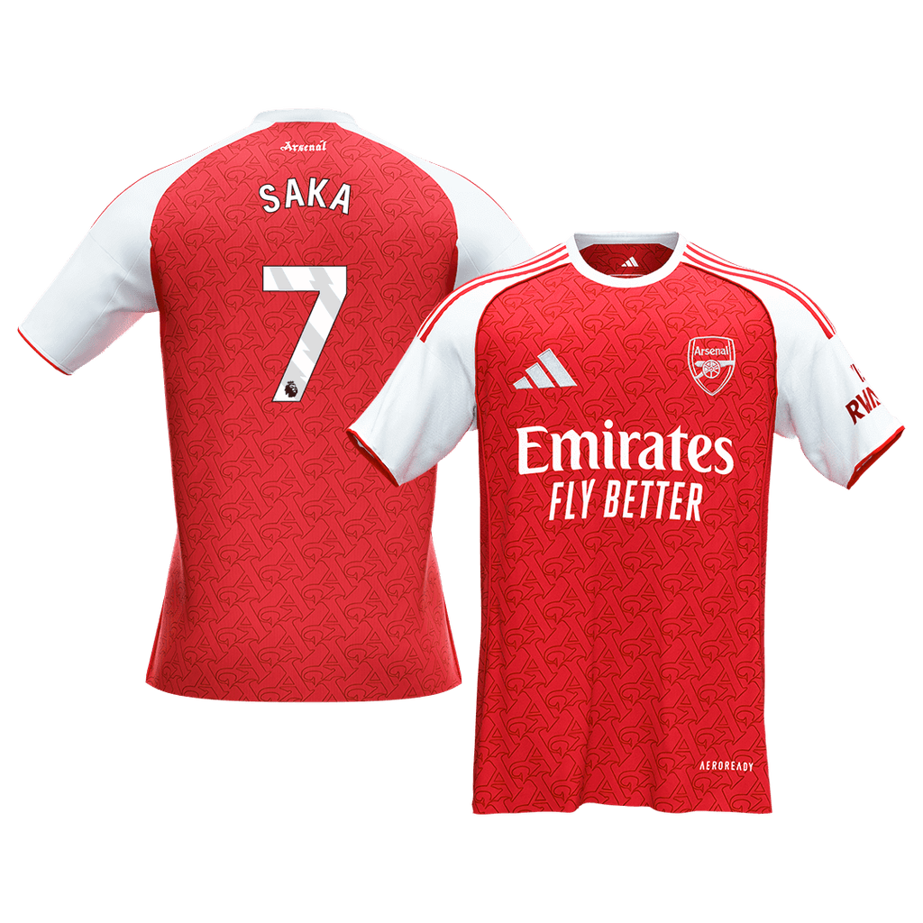 SAKA #7 Arsenal Home Soccer Jersey 2025/26 Red - Football Shirt | SmartJerseys | Official Quality