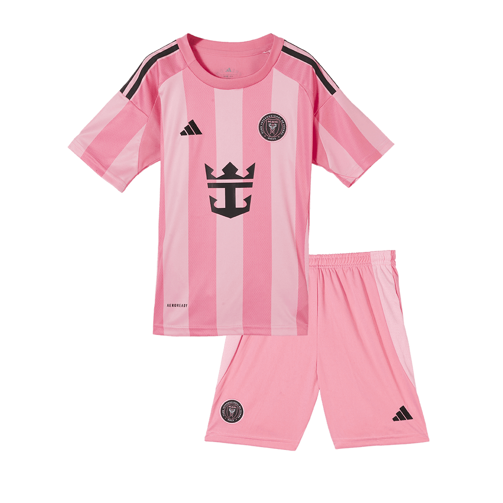 Inter Miami CF Home Soccer Jersey Kit 2025 Kids(Jersey+Shorts)