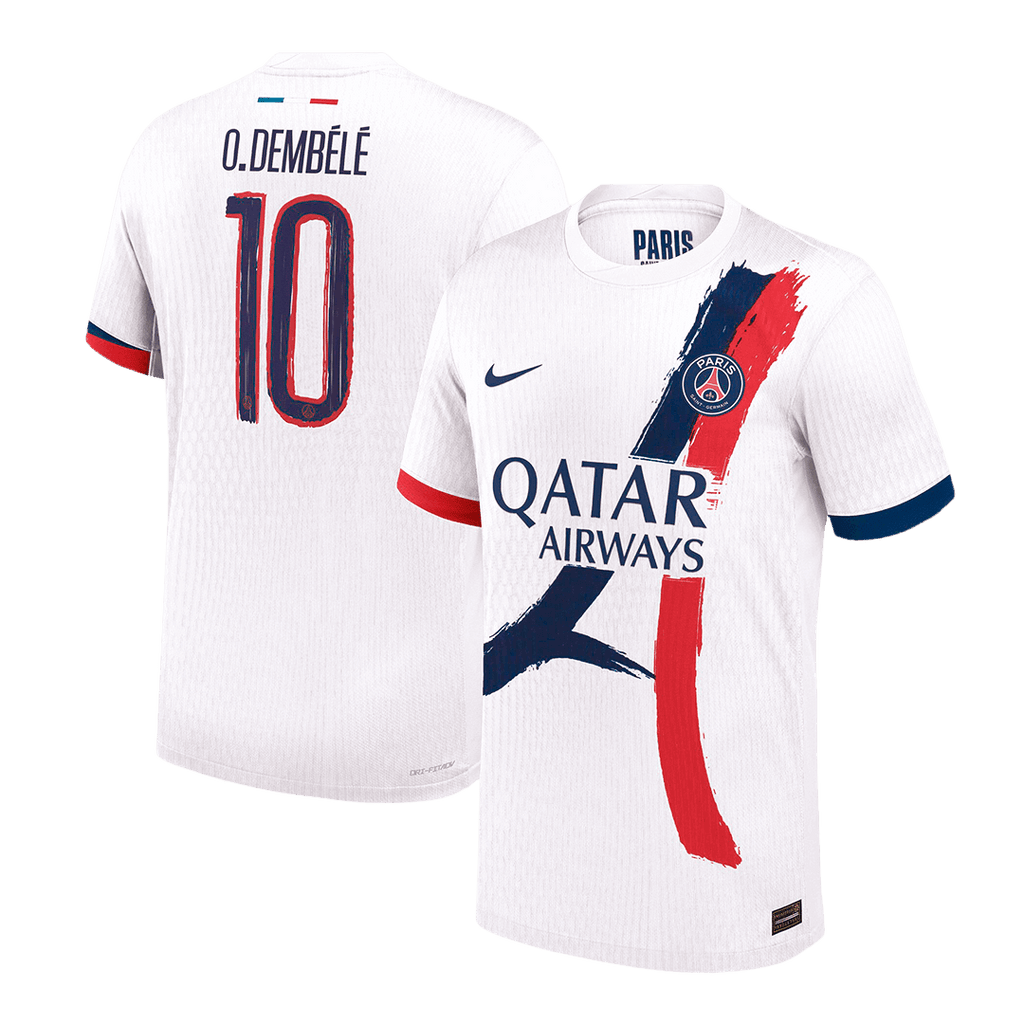 PSG O.DEMBÉLÉ #10 Away Soccer Jersey Authentic 2024/25 - UCL Edition - Football Shirt | SmartJerseys | Official Quality