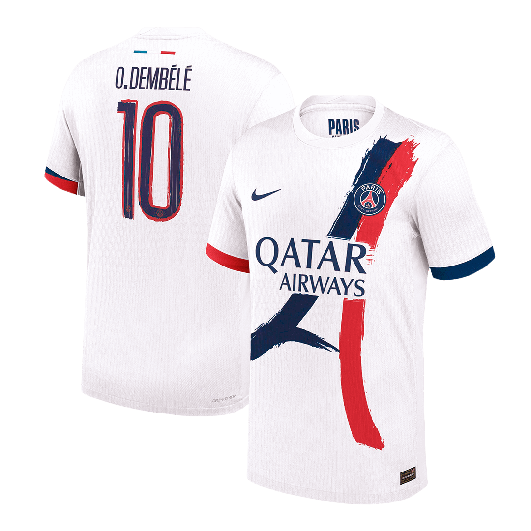 PSG O.DEMBÉLÉ #10 Away Soccer Jersey Authentic 2024/25 - UCL Edition - Football Shirt | SmartJerseys | Official Quality