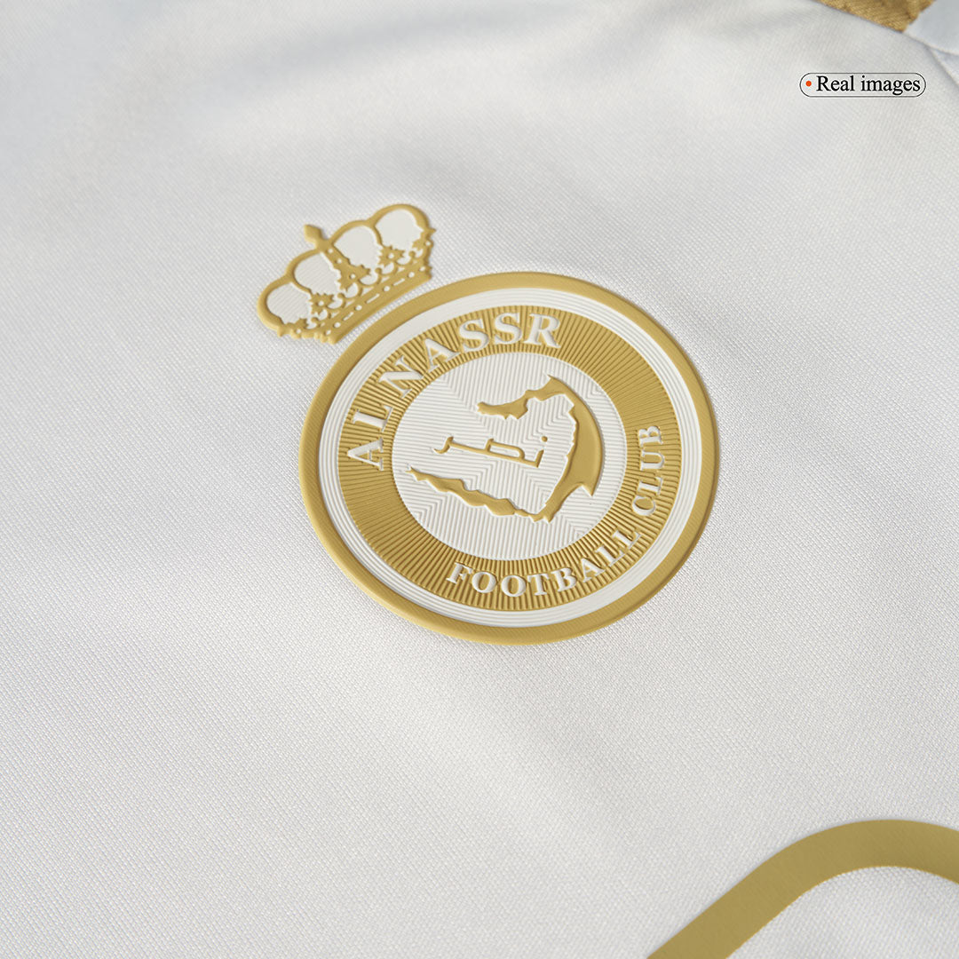 Camiseta de fútbol visitante número 7 de Al Nassr Ronaldo 2024/25 para niños (camiseta y pantalón corto)