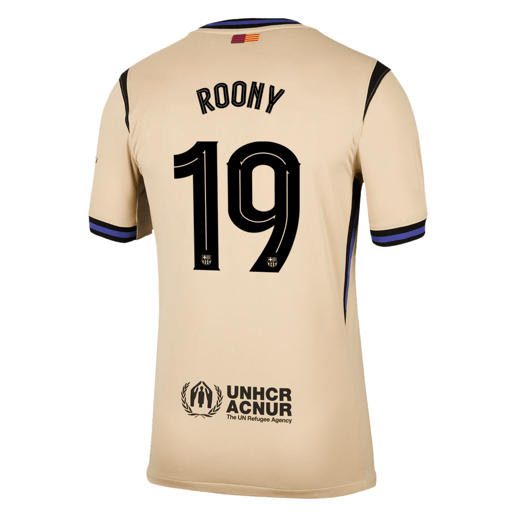 Camiseta de visitante del Barcelona Roony #19 2025/26 - Edición UCL