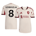 SZOBOSZLAI #8 Authentic Liverpool Away Soccer Jersey 25/26 White - Football Shirt | SmartJerseys | Official Quality