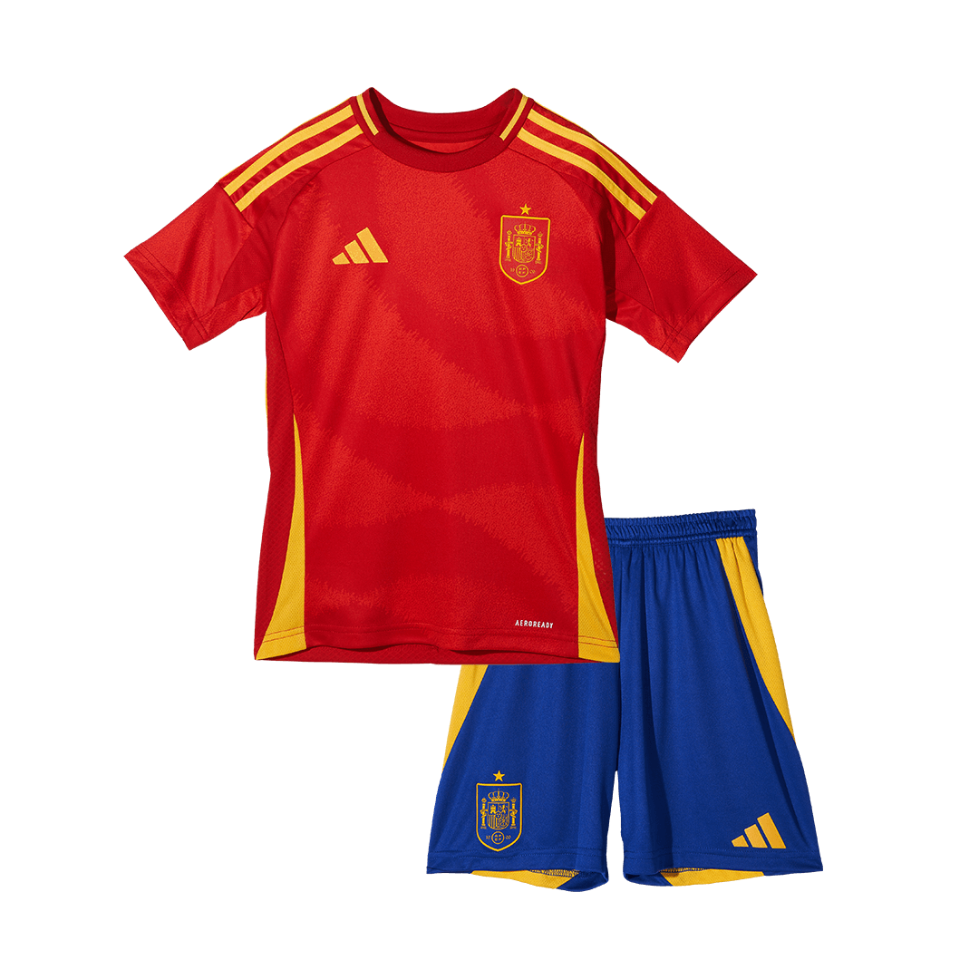 Camiseta local de España para la Eurocopa 2024 para niños (camiseta, pantalón corto y medias)
