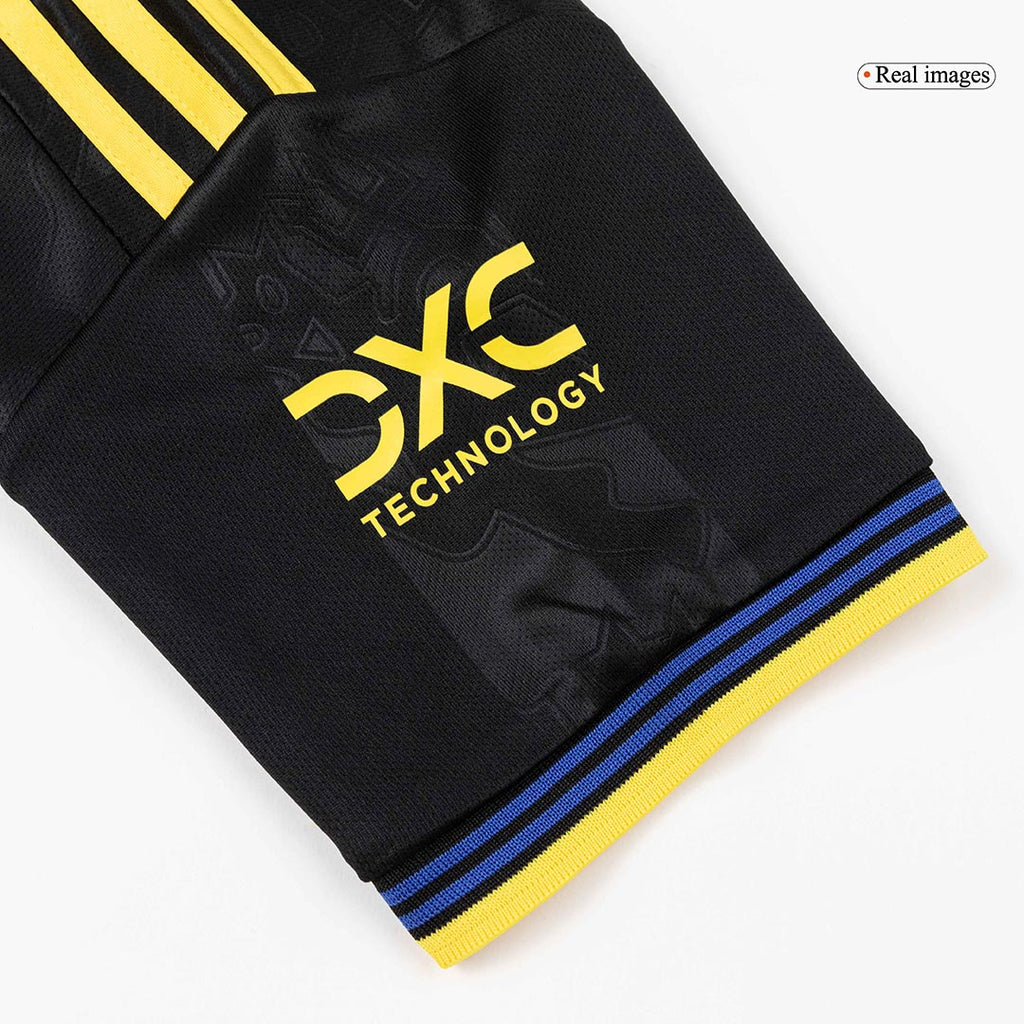 Kid's Manchester United Third Away Soccer Jersey Kit 25/26 Black