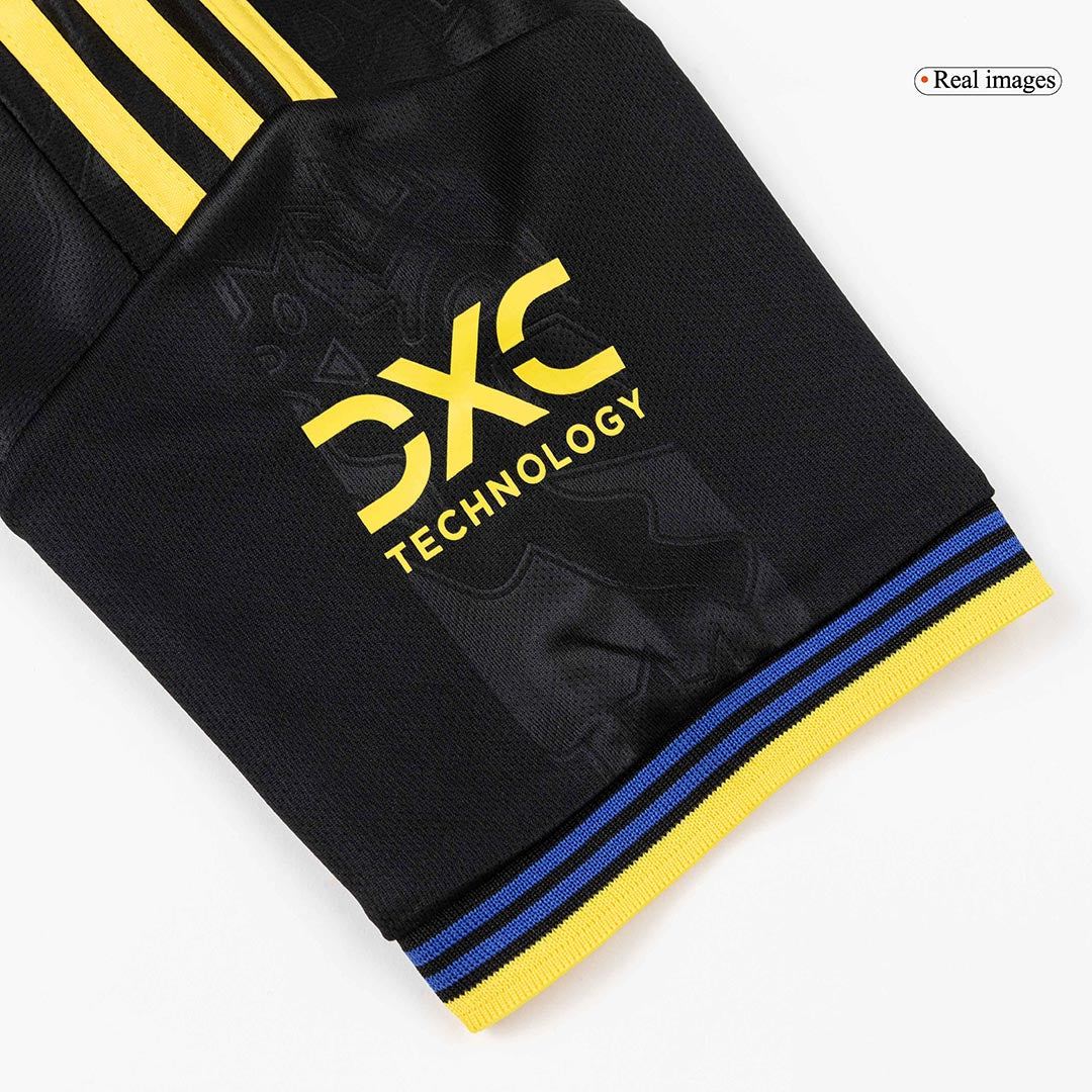 Kid's Manchester United Third Away Soccer Jersey Kit 25/26 Black