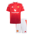 Manchester United Home Jersey Kit 2024/25 Kids(Jersey+Shorts) - Football Shirt | SmartJerseys | Official Quality