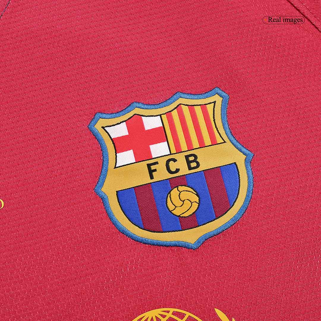 Barcelona XAVI #6 Home Soccer Jersey Retro 2008/09 - Long Sleeve (UCL Final)