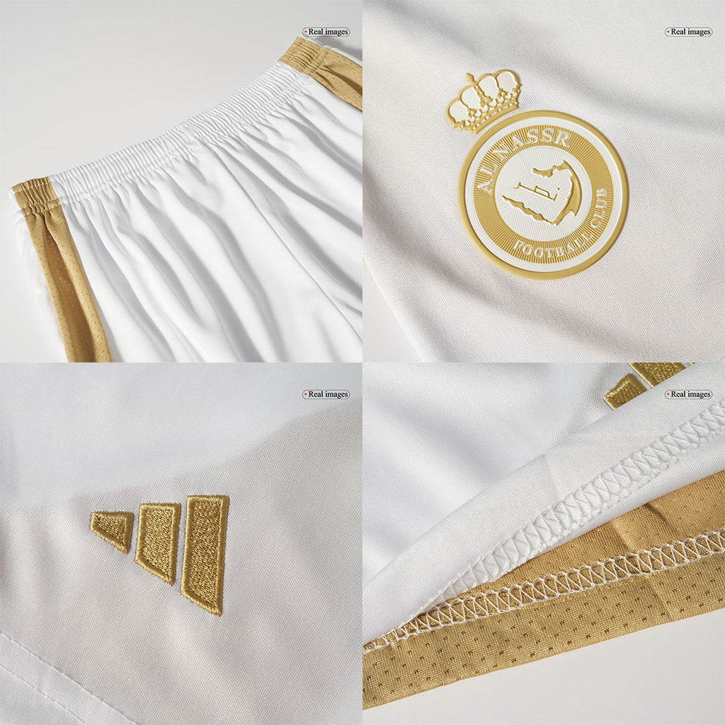 Camiseta de fútbol visitante número 7 de Al Nassr Ronaldo 2024/25 para niños (camiseta y pantalón corto) - ACL