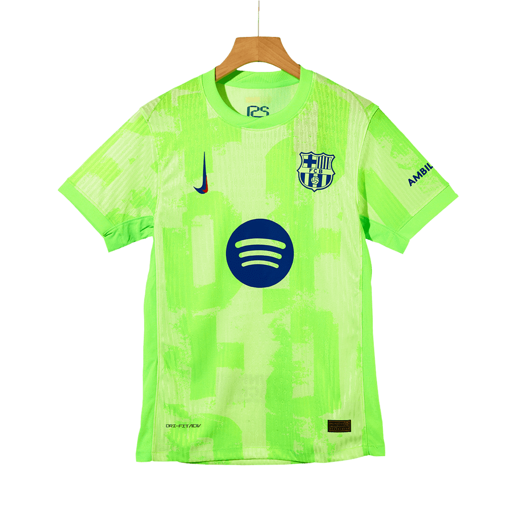Camiseta de fútbol de visitante del Barcelona 2024/25 (logotipo de Spotify sin texto)
