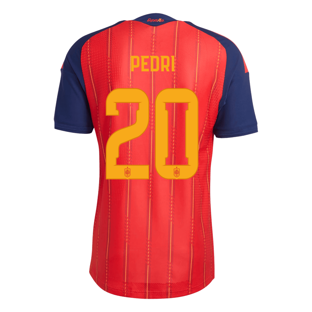 PEDRI #20 Men Player Version Spain Home Soccer Jersey World Cup 2026 Red