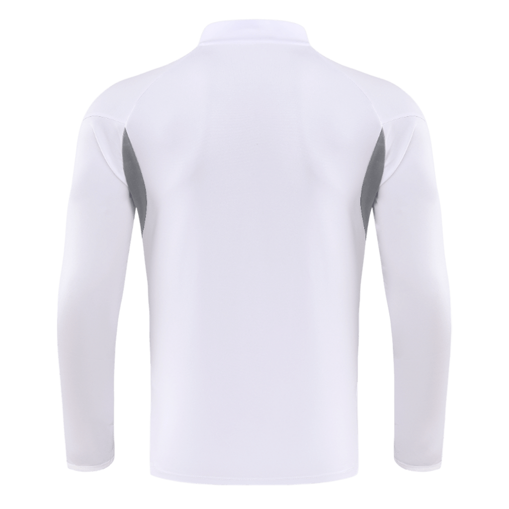 Ensemble sweat-shirt zippé Real Madrid pour enfant (haut + pantalon) 25/26 blanc