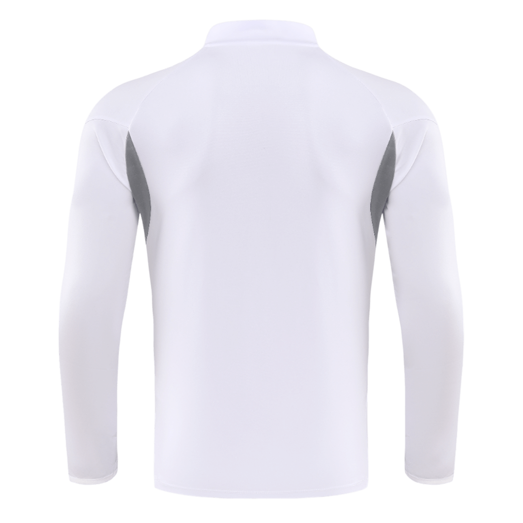 Ensemble sweat-shirt zippé Real Madrid pour enfant (haut + pantalon) 25/26 blanc