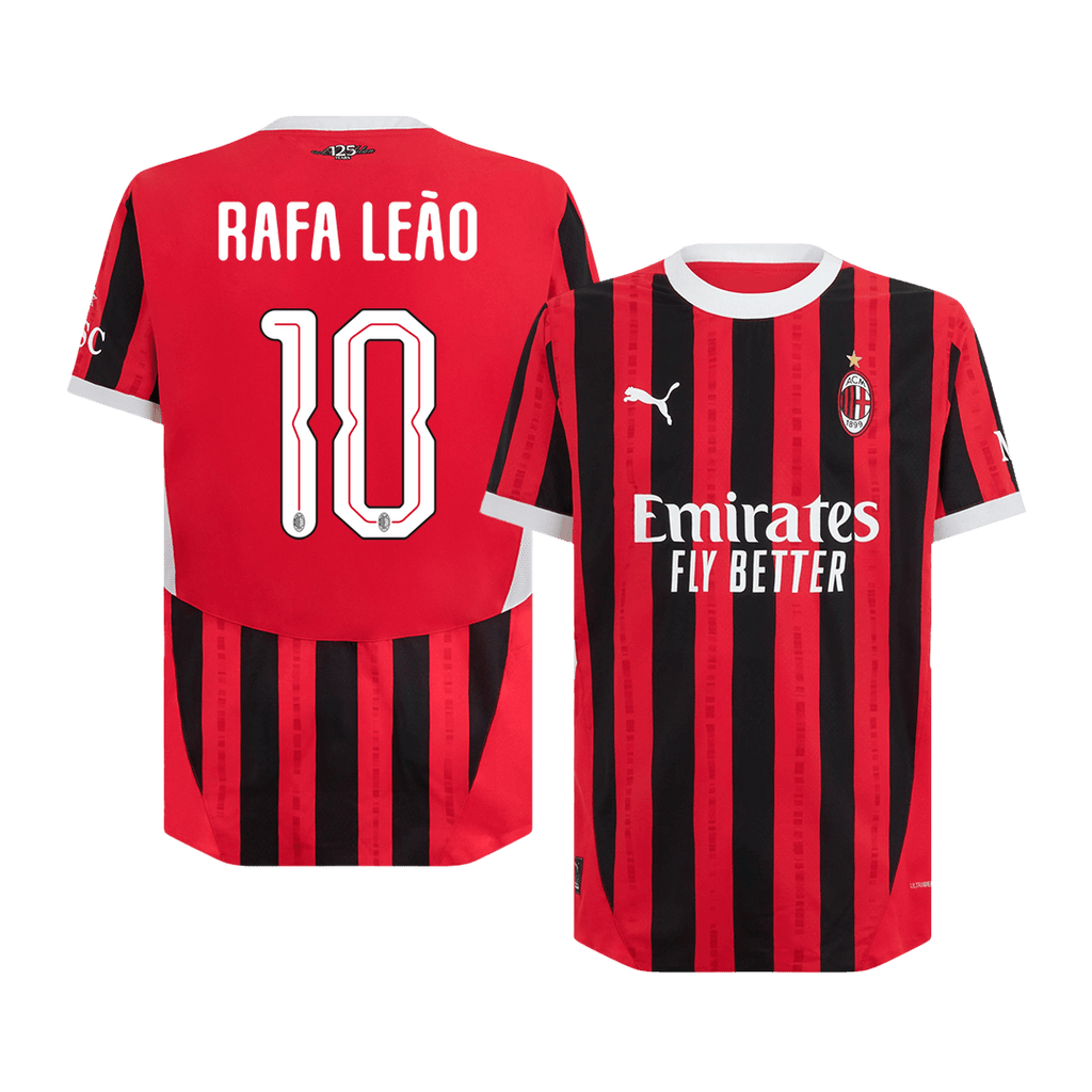 AC Milan RAFA LEÃO #10 Home Jersey Authentic 2024/25 - UCL Edition - Football Shirt | SmartJerseys | Official Quality