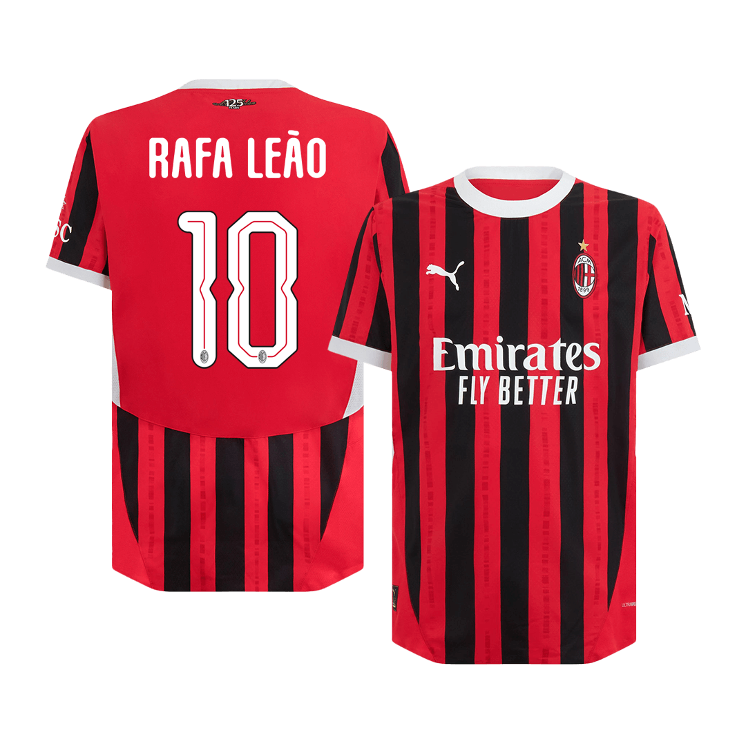 AC Milan RAFA LEÃO #10 Home Jersey Authentic 2024/25 - UCL Edition - Football Shirt | SmartJerseys | Official Quality