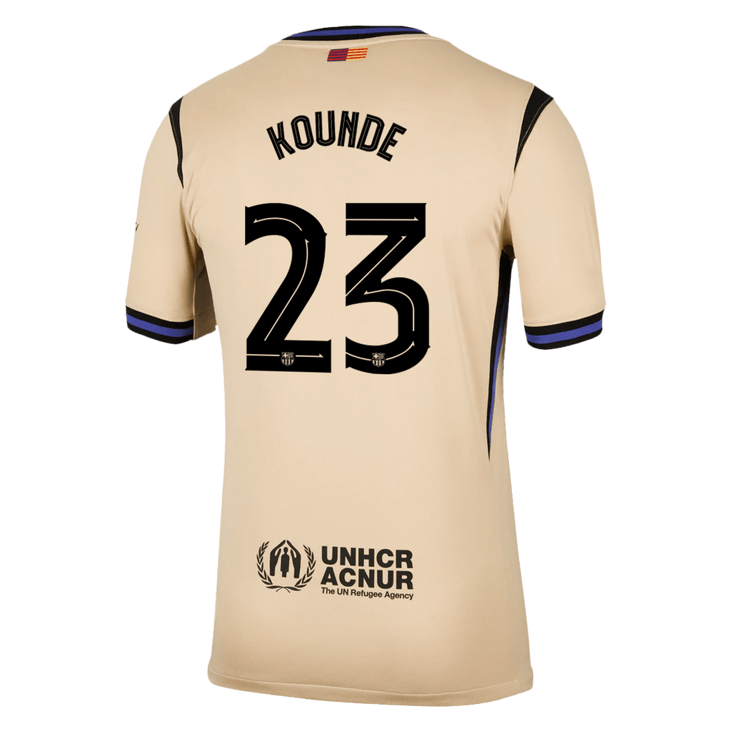 Camiseta de visitante del Barcelona KOUNDE #23 2025/26 - Edición UCL
