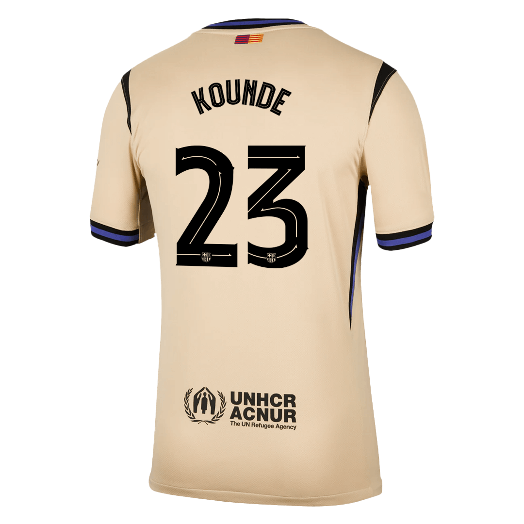 Camiseta de visitante del Barcelona KOUNDE #23 2025/26 - Edición UCL