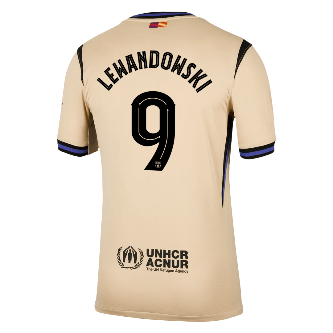 Camiseta de visitante del Barcelona Lewandowski #9 2025/26 - Edición UCL