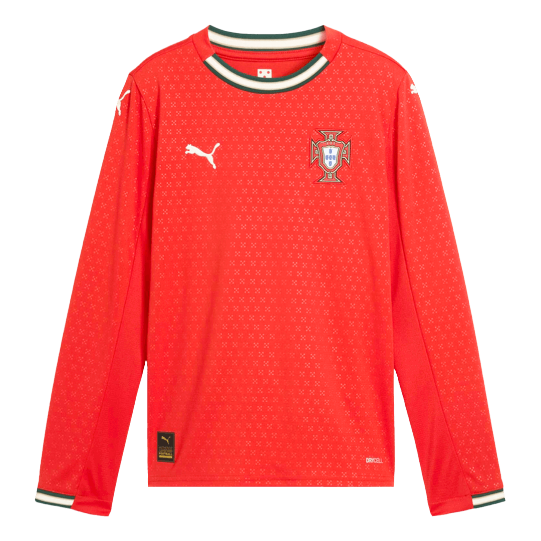 Portugal Long Sleeve Home Soccer Jersey 2025 - Football Shirt | SmartJerseys | Official Quality