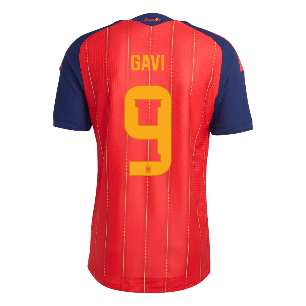 GAVI #9 Men Player Version Spain Home Soccer Jersey World Cup 2026 Red