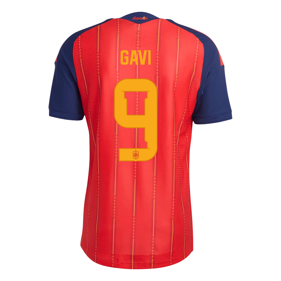 GAVI #9 Men Player Version Spain Home Soccer Jersey World Cup 2026 Red
