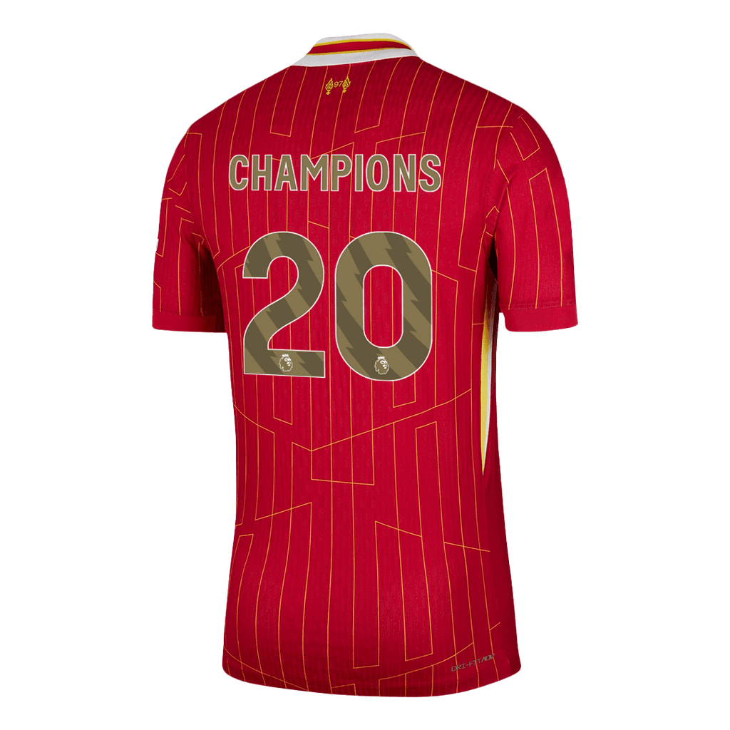 Liverpool CHAMPIONS #20 Home Soccer Jersey Authentic 2024/25