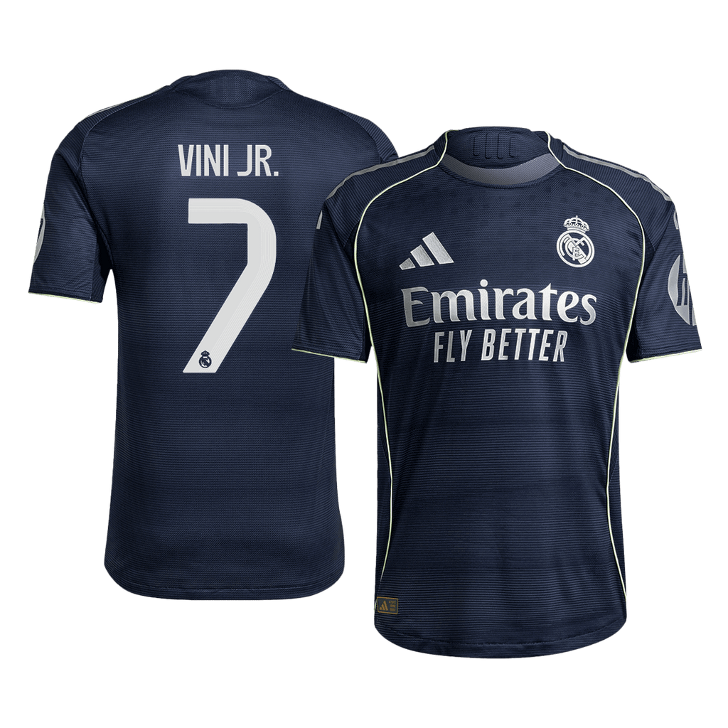 Real Madrid VINI JR. #7 Away Soccer Jersey Authentic 2025/26 - Football Shirt | SmartJerseys | Official Quality
