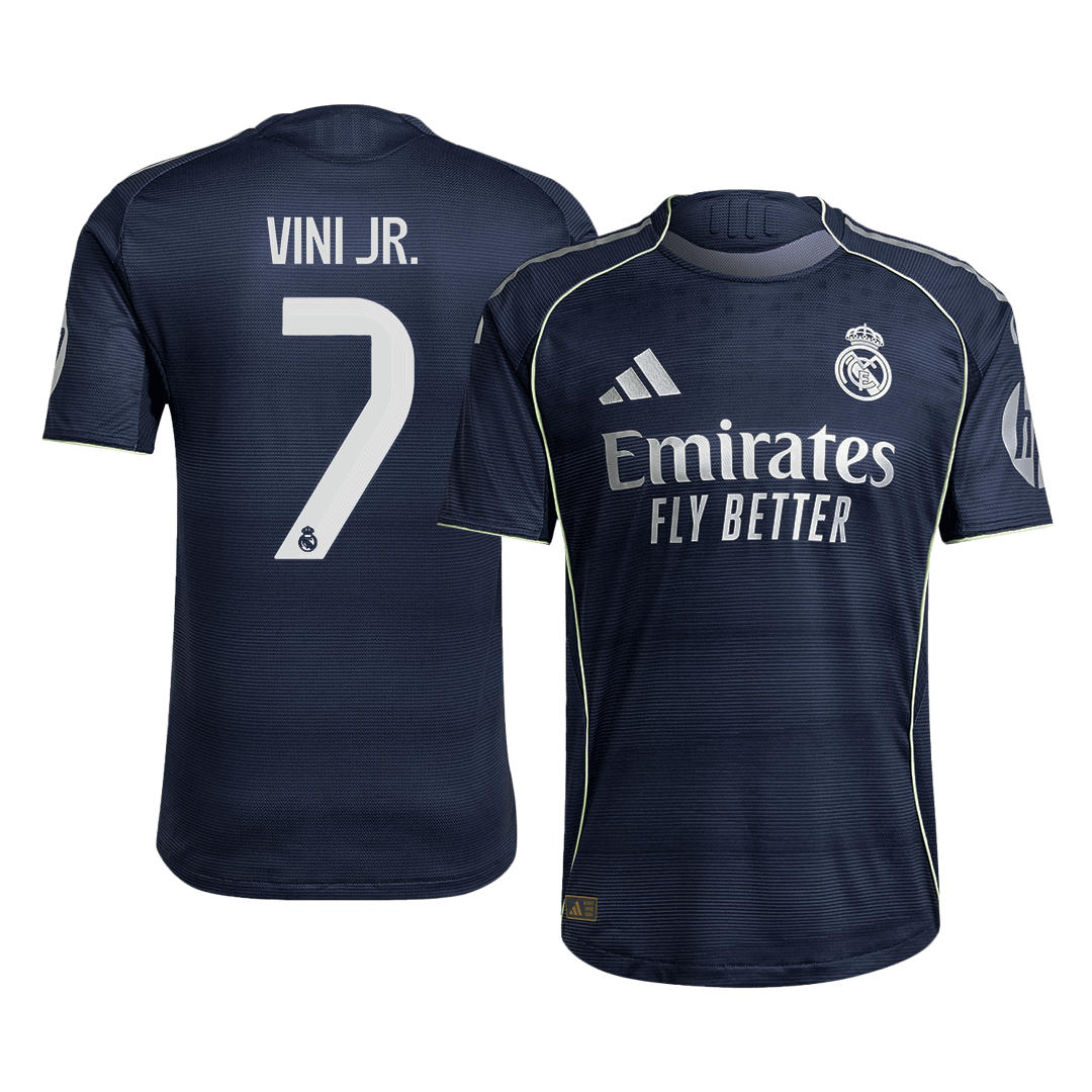 Real Madrid VINI JR. #7 Away Soccer Jersey Authentic 2025/26 - Football Shirt | SmartJerseys | Official Quality