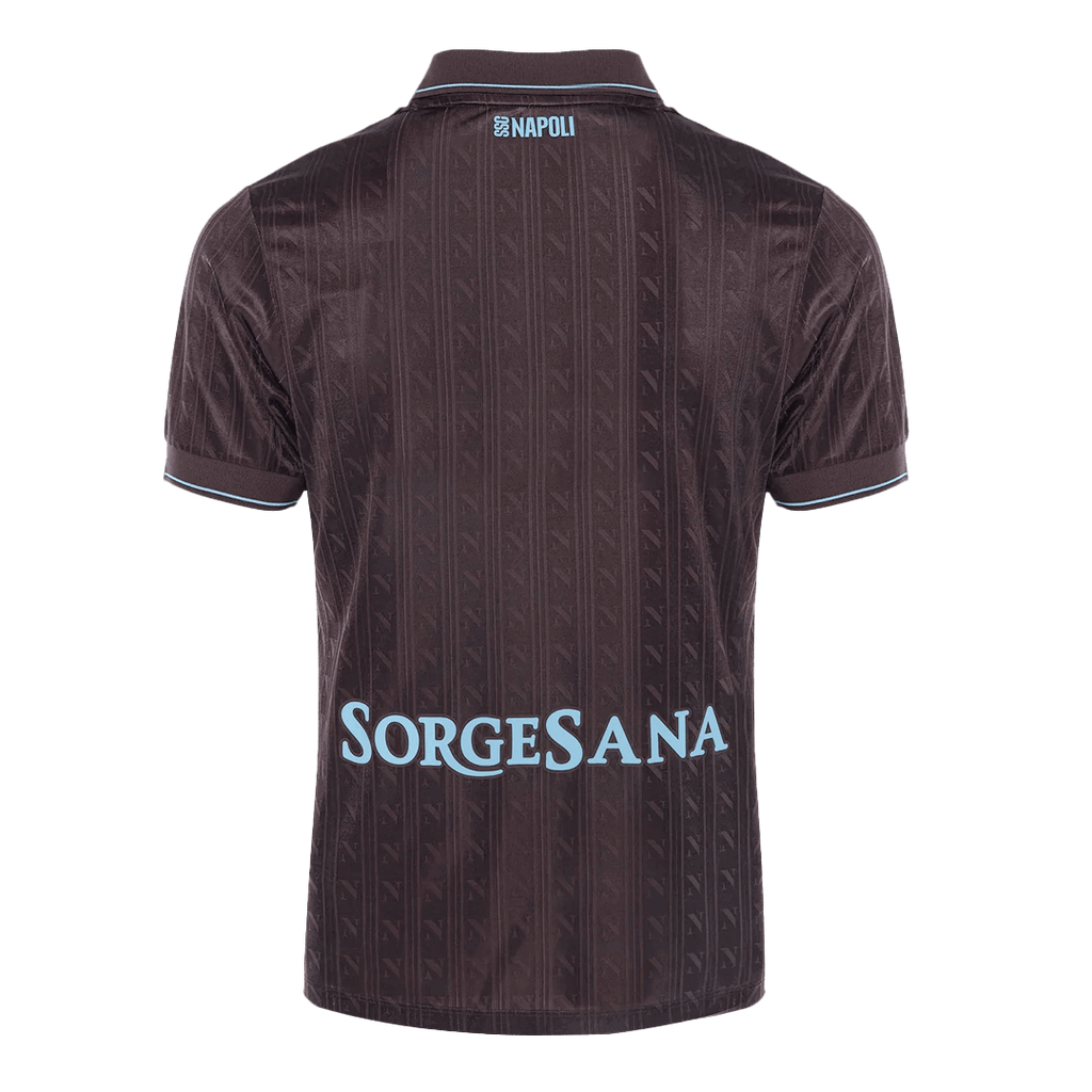 Camiseta de fútbol auténtica de visitante del Napoli 25/26, color negro