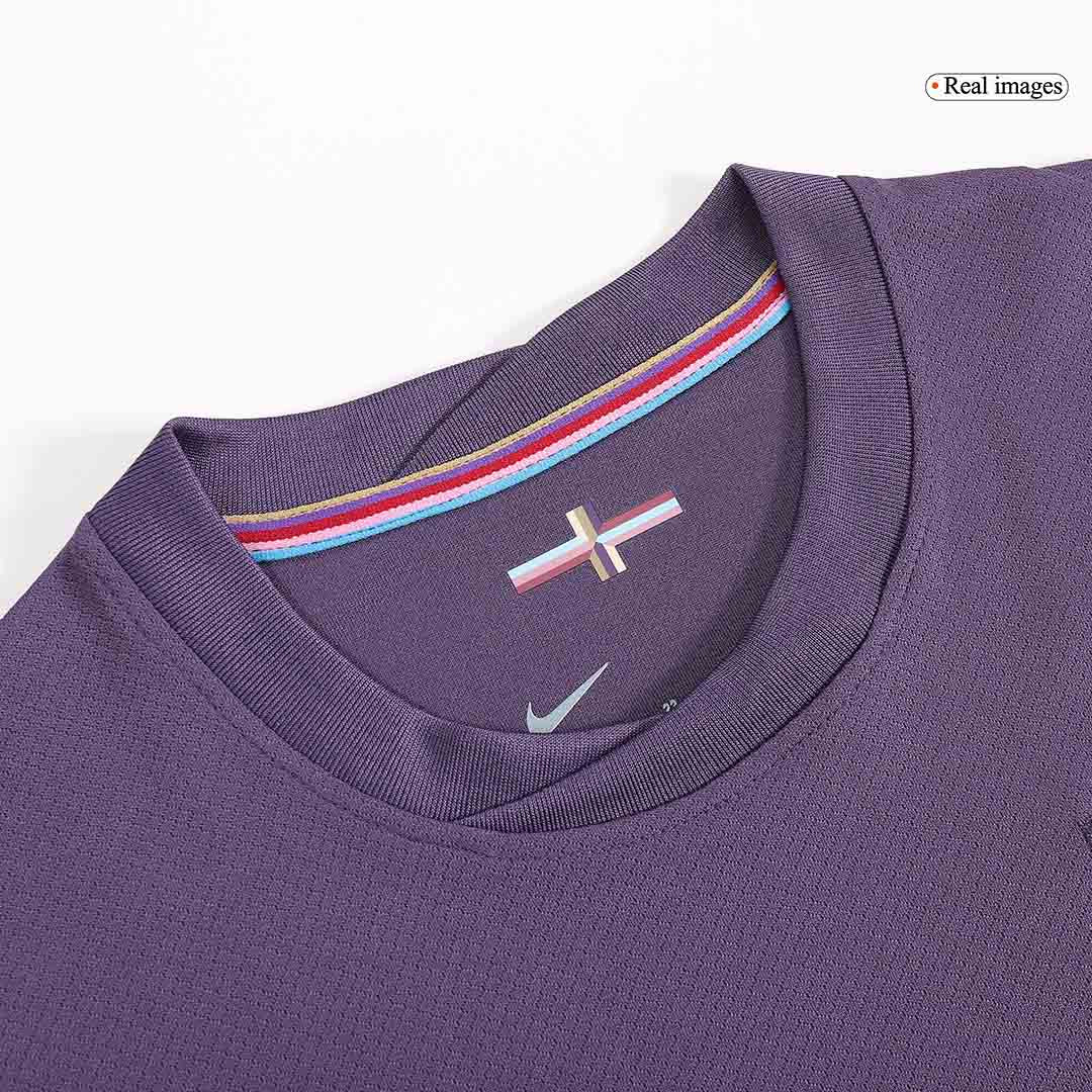 Camiseta de visitante de Inglaterra para la Eurocopa 2024 para niños (camiseta y pantalón corto)