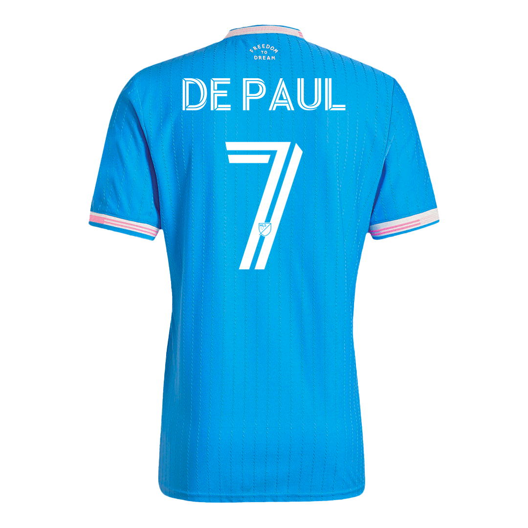 Camiseta de fútbol de visitante del Inter Miami CF DE PAUL #7, auténtica, 2025