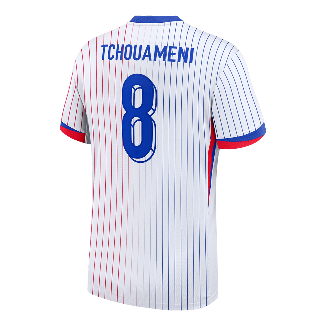 Maillot extérieur de football de l'équipe de France Euro 2024 de Tchouameni n°8, blanc