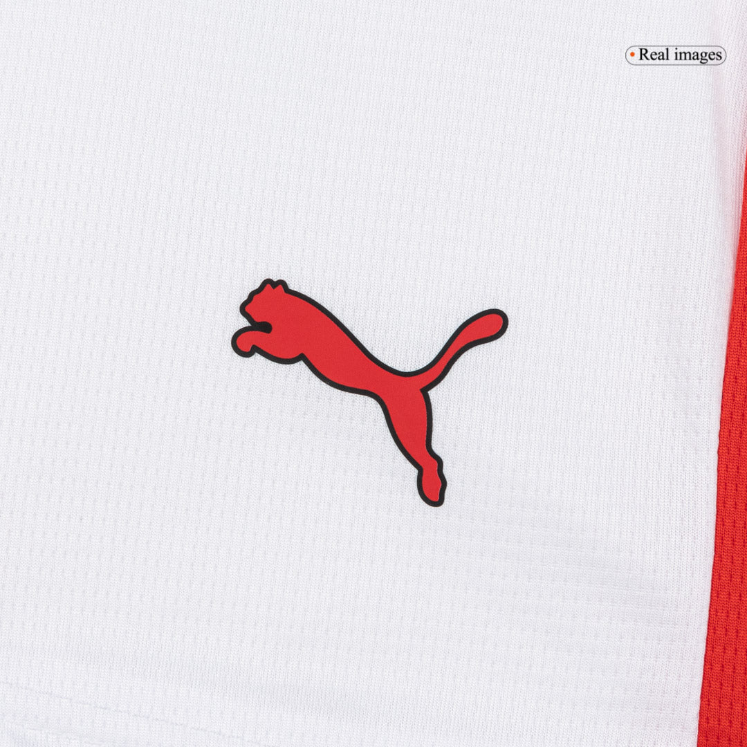 Camiseta de fútbol visitante del AC Milan para niño (camiseta y pantalón corto) 25/26 blanca